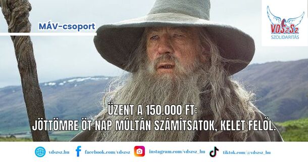 Öt nap múlva érkezik a 150.000 Ft SZÉP kártya juttatás a MÁV-csoport munkavállalóinak!