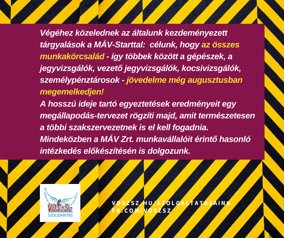 Finiséhez közelednek a VDSzSz Szolidaritás által kezdeményezett tárgyalások