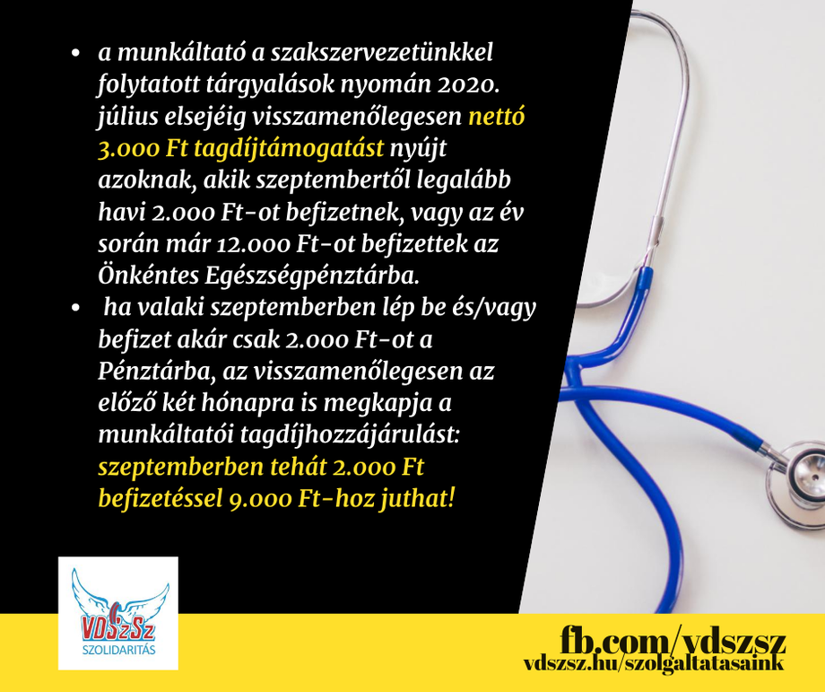 Szeptemberben 2.000 Ft egészségpénztári befizetéssel 9.000 Ft-ot kaphatsz a munkáltatótól!