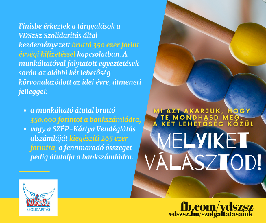 Évvégi kifizetés: azt akarjuk, hogy Te dönthesd el, melyik lehetőséget választod!