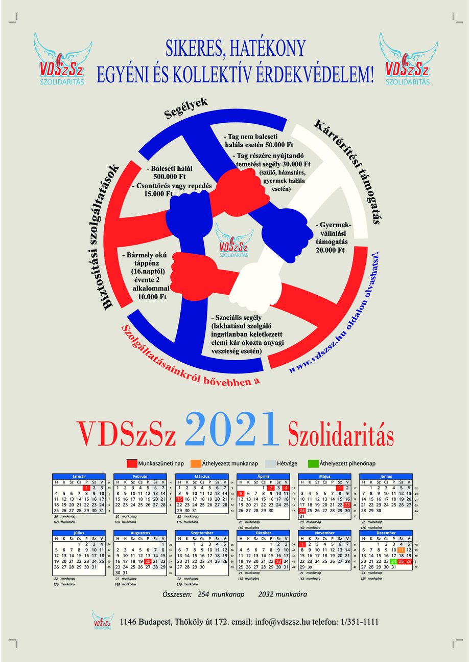 Itt a 2021-es fali naptár!