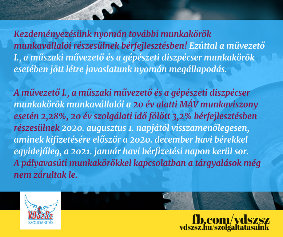 Kezdeményezésünk nyomán további munkakörök munkavállalói részesülnek bérfejlesztésben