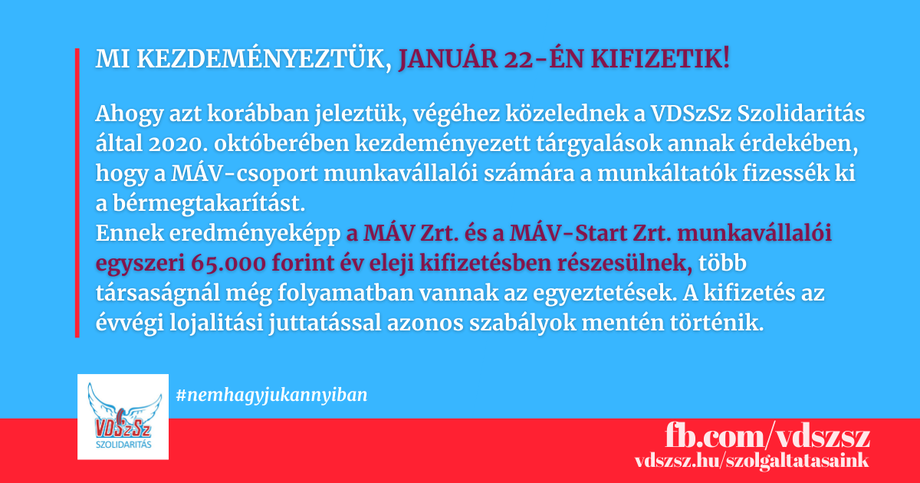 Év eleji kifizetés: mi kezdeményeztük, január 22-én kifizetik!