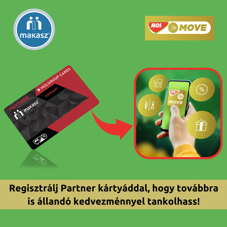 MAKASZ_MOL Partnerkártyád van? Regisztráció után megkapod a MOL MOVE program Silver-szintjét!