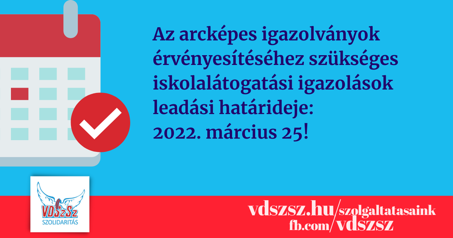 Figyelem! Ne feledkezz meg az iskolalátogatási igazolásról!