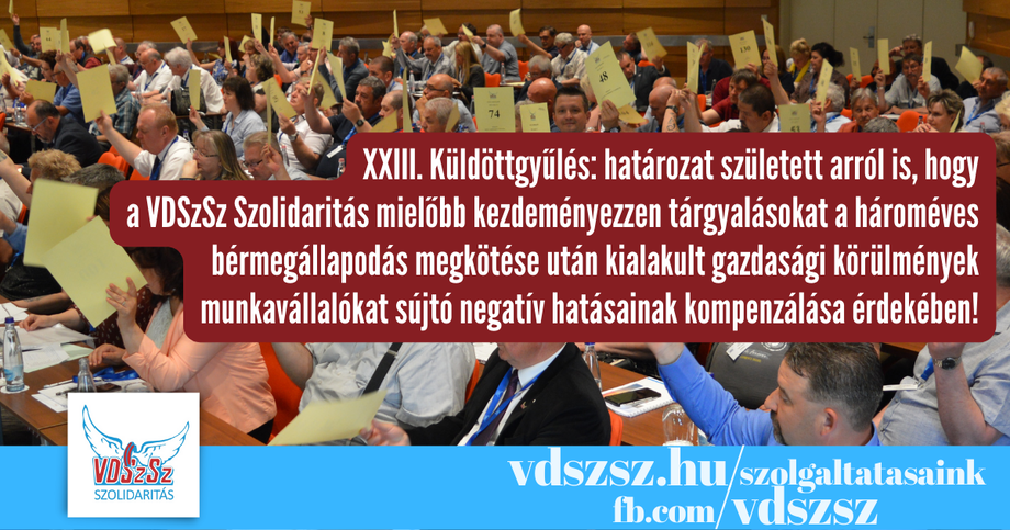 Eredményesen zárult a VDSzSz Szolidaritás XXIII. Küldöttgyűlése