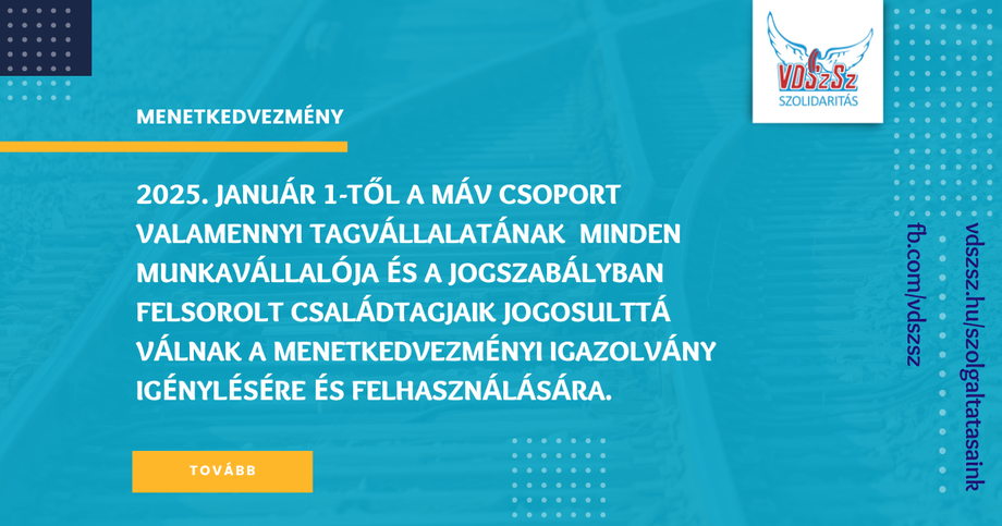 Egységes lett a menetkedvezményi rendszer