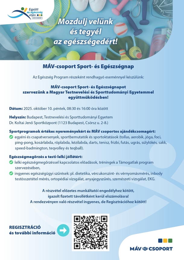 Október 10.: Sport- és Egészségnap