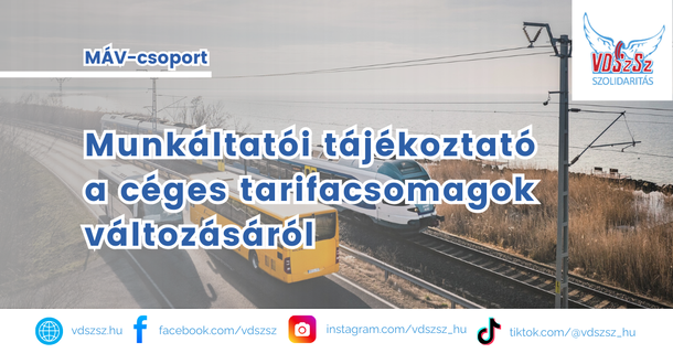 Munkáltatói tájékoztató a céges tarifacsomagok változásáról