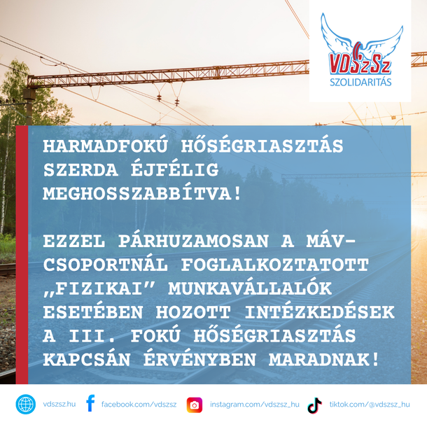 Harmadfokú hőségriasztás szerda éjfélig meghosszabbítva!